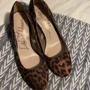 Leopard, block shoes